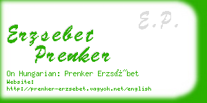 erzsebet prenker business card